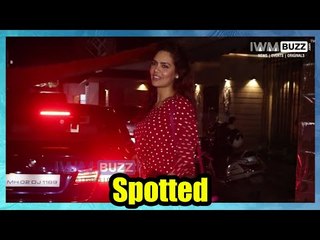 Esha Gupta looking hot in her casual red top
