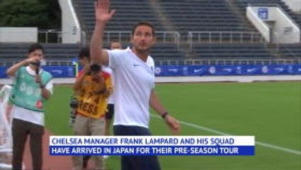 Lampard's Chelsea train in Japan