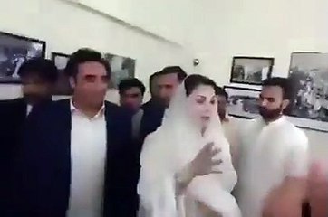Maryam Nawaz gets commanding pushes Khaqan Abbasi, Bilawal looks on