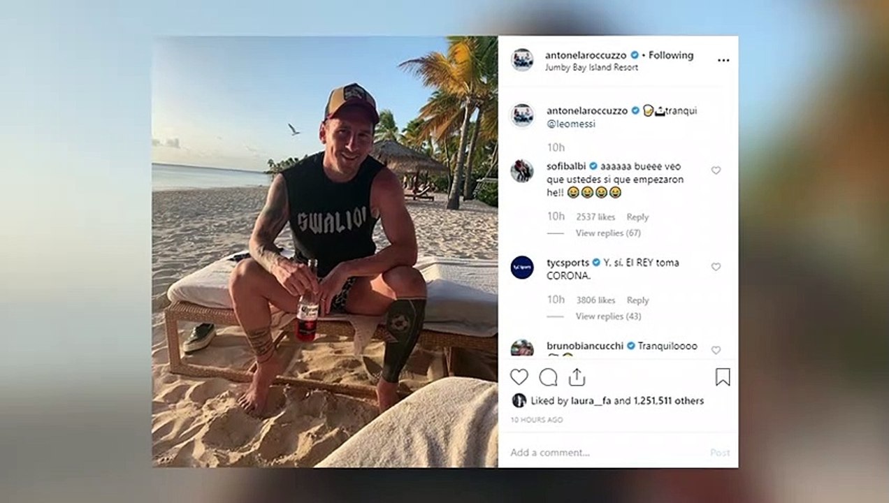 Messi y Antonela disfrutan de las vacaciones con sus hijos