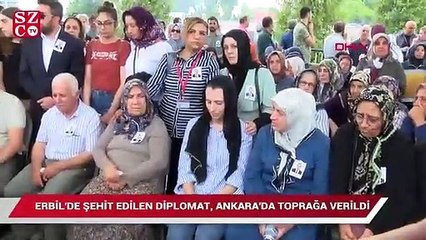 Erbil'de şehit edilen diplomat, Ankara'da toprağa verildi
