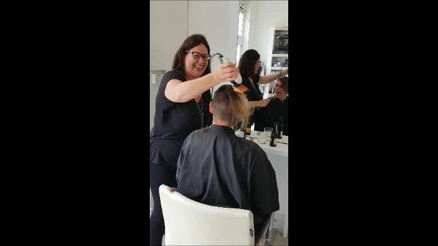 Lisa Jones braves the shave Cuckfield 2018