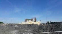 Kellingley Colliery pit tower demolished