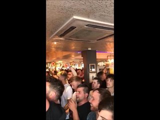 England fans singing the National Anthem