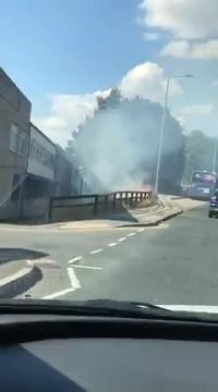 VIDEO: South Yorkshire grassland fire