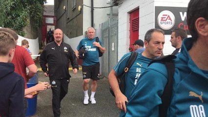 Rafa Benitez arrives at Richmond Park.