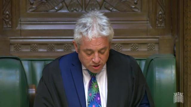 John Bercow on Ian Paisley suspension