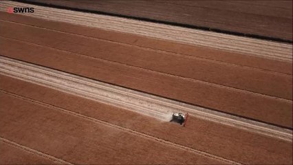 下载视频: Drone footage shows scorched earth in East Midlands