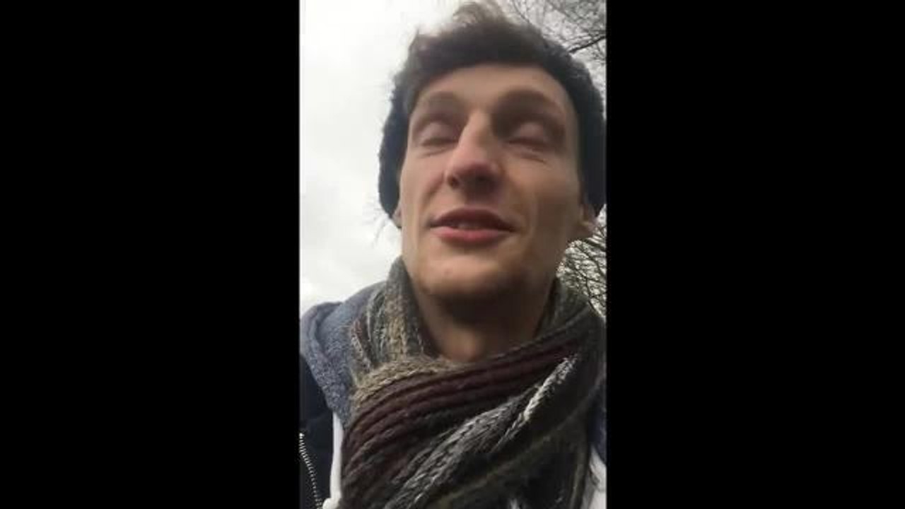 Matt's first barefoot walk