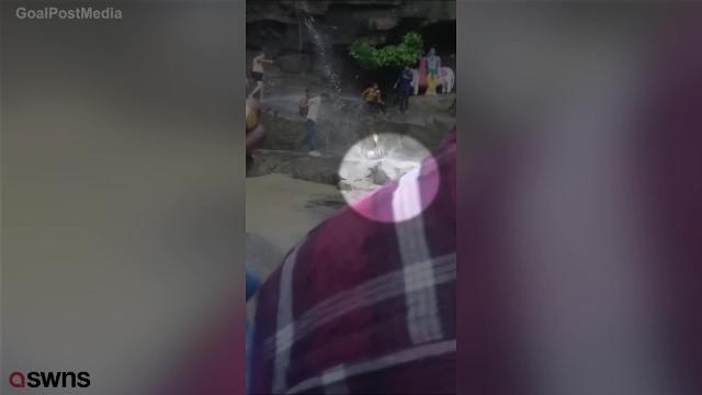 Man Survives 50 foot fall trying to take a selfie