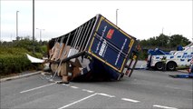 overturned lorry