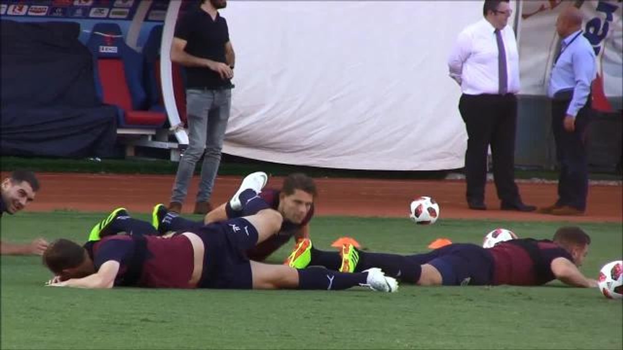 Clarets train in Athens ahead of Europa tie with Olympiacos