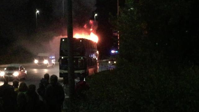 Victorious Festival bus fire - Sussex version