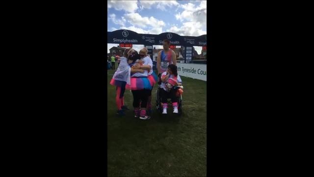 Chloe and Liam's mums complete Great North Run