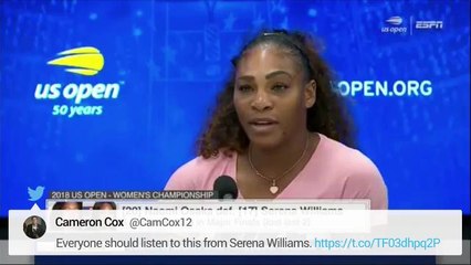 Serena Williams, U.S. Open 2018 Final - Incident and Post-Match Interview