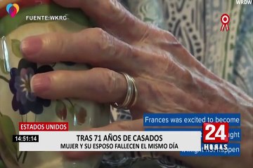 Amor para toda la vida: esposos murieron el mismo día tras 71 años de matrimonio