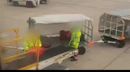 Baggage handlers at Manchester Airport