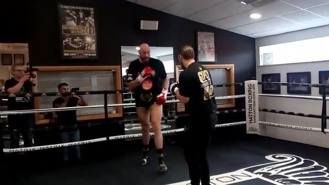 Tyson Fury pads