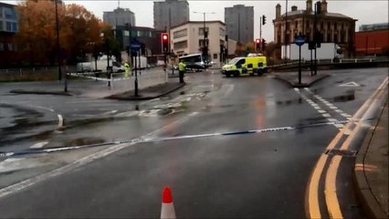 Hit-and-run crash scene