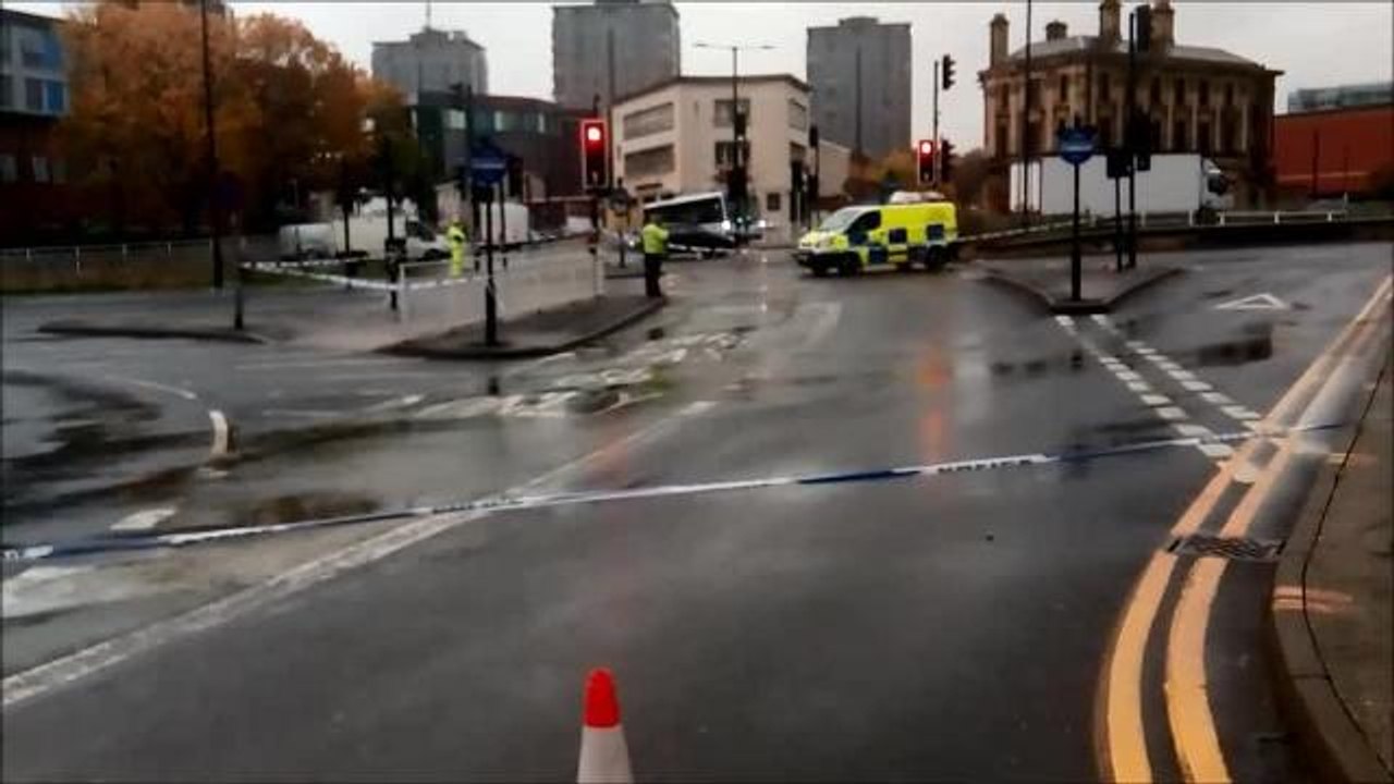 Hit-and-run crash scene