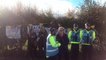 Protestors at the Preston New Road fracking site