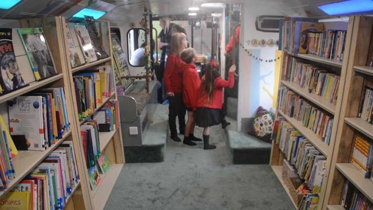 Double decker bus starts new chapter as school library