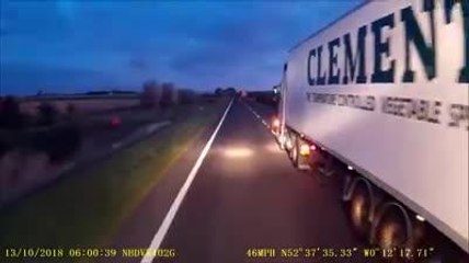 A16 overtake dashcam footage