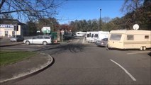 Travellers at Queens Park in Chesterfield