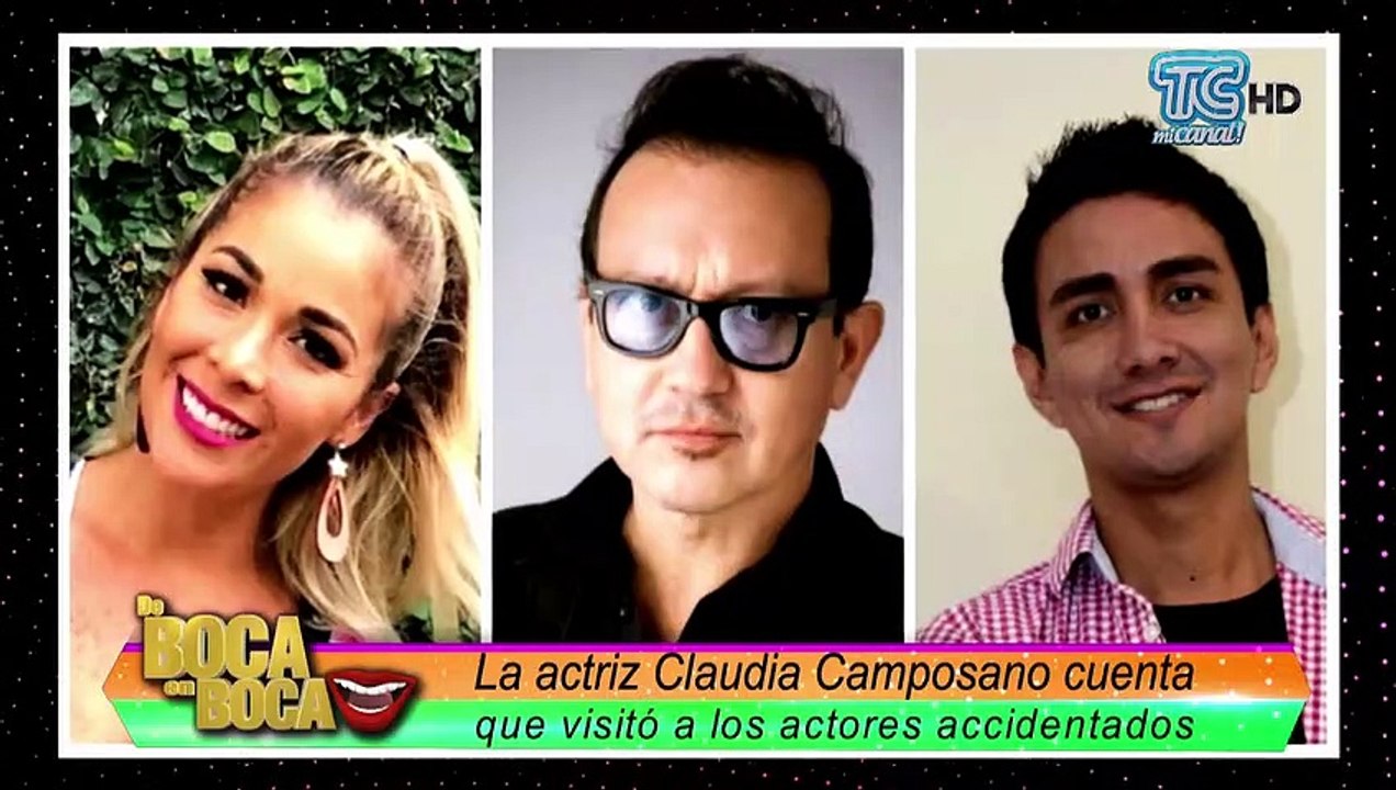 Actriz Claudia Camposano visitó a los actores accidentados