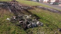 Clear up begins after bonfire yob attack which saw Sunderland firefighters pelted with bricks and bottles