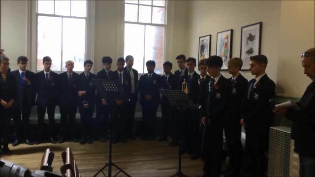 Worthing Remembrance day event at the railway station