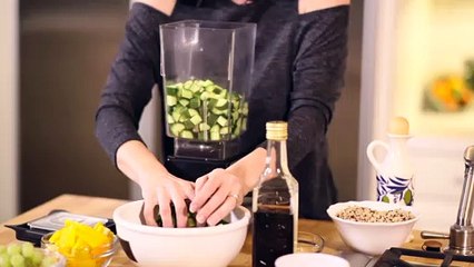 Beat the Heat with Chilled Cucumber Soup and Crispy Quinoa Garnish