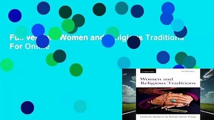 Full version  Women and Religious Traditions  For Online