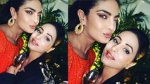 Hina Khan shares cute selfie with Priyanka Chopra; Here's Why | FilmiBeat