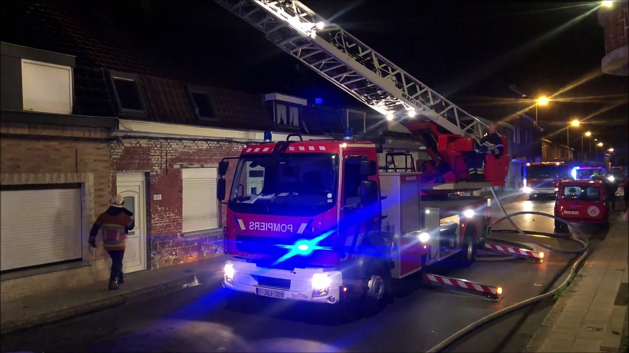 Incendie - rue du Roitelet, Mouscron.