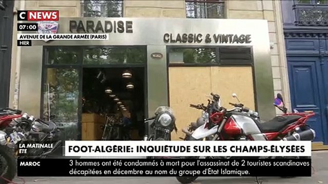 Inquiétude et sécurité maximum, ce soir, dans plusieurs villes et sur les Champs Elysées à l'occasion de la finale Algérie-Sénégal de la Coupe d'Afrique des Nations
