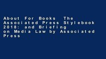 About For Books  The Associated Press Stylebook 2018: and Briefing on Media Law by Associated Press