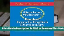 Merriam Webster Pocket French-English Dictionary (Pocket Reference Library)
