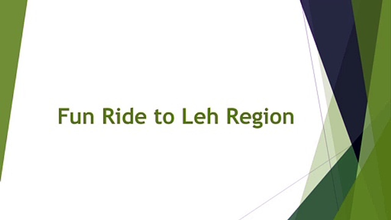 Fun Ride to Leh Region