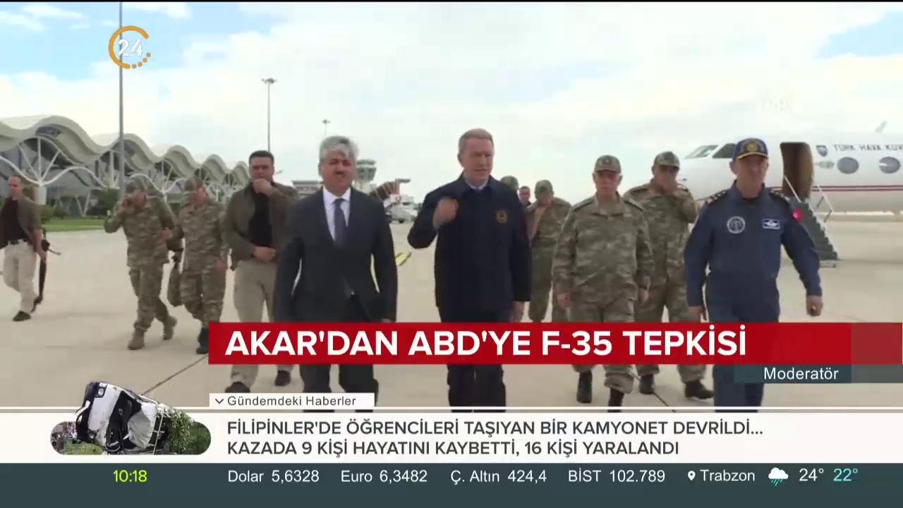 Milli Savunma Bakanı Akar'dan ABD'ye F35 tepkisi