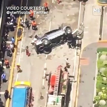 Vehicle falls from hotel parking lot in Ortigas Center