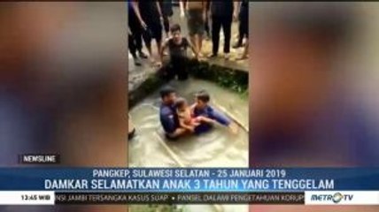 Rekaman Aksi Penyelamatan oleh Petugas Damkar