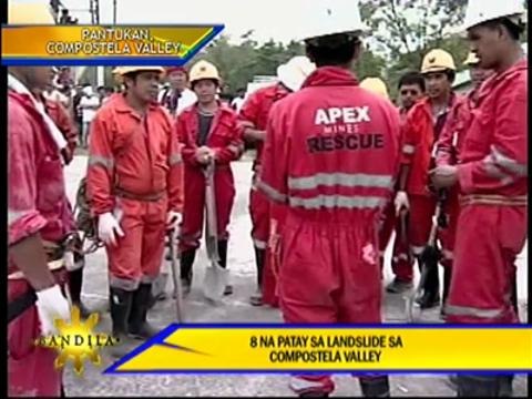 Compostela landslide death toll rises to 8