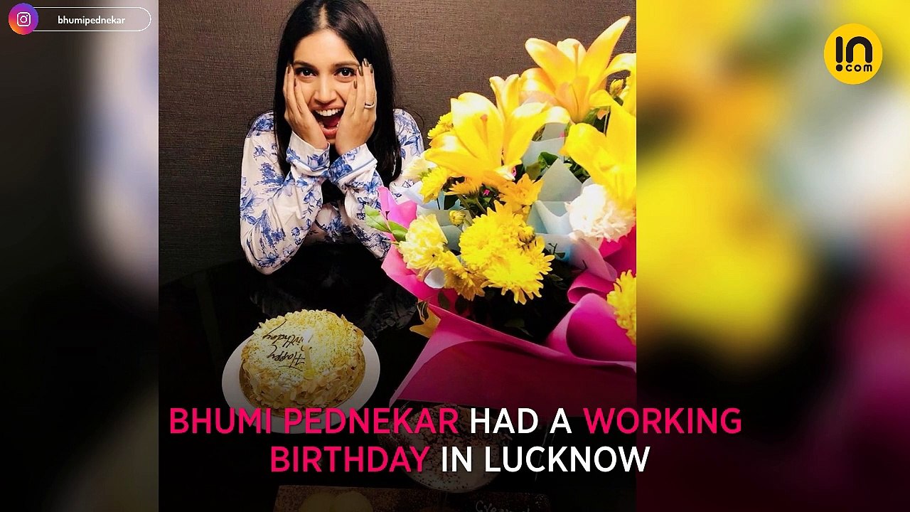 Bhumi Pednekar celebrates birthday in Lucknow, Ayushmann Khurrana joins in