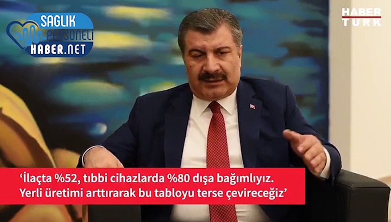 Bakan Koca: İlaçta %52, tıbbi cihazlarda %80 dışa bağımlıyız. Yerli üretimi arttırarak bu tabloyu terse çevireceğiz