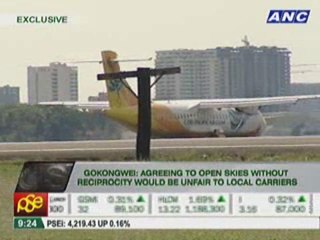 Gokongwei: Open skies w/o reciprocity like Paquiao boxing w/ left hand