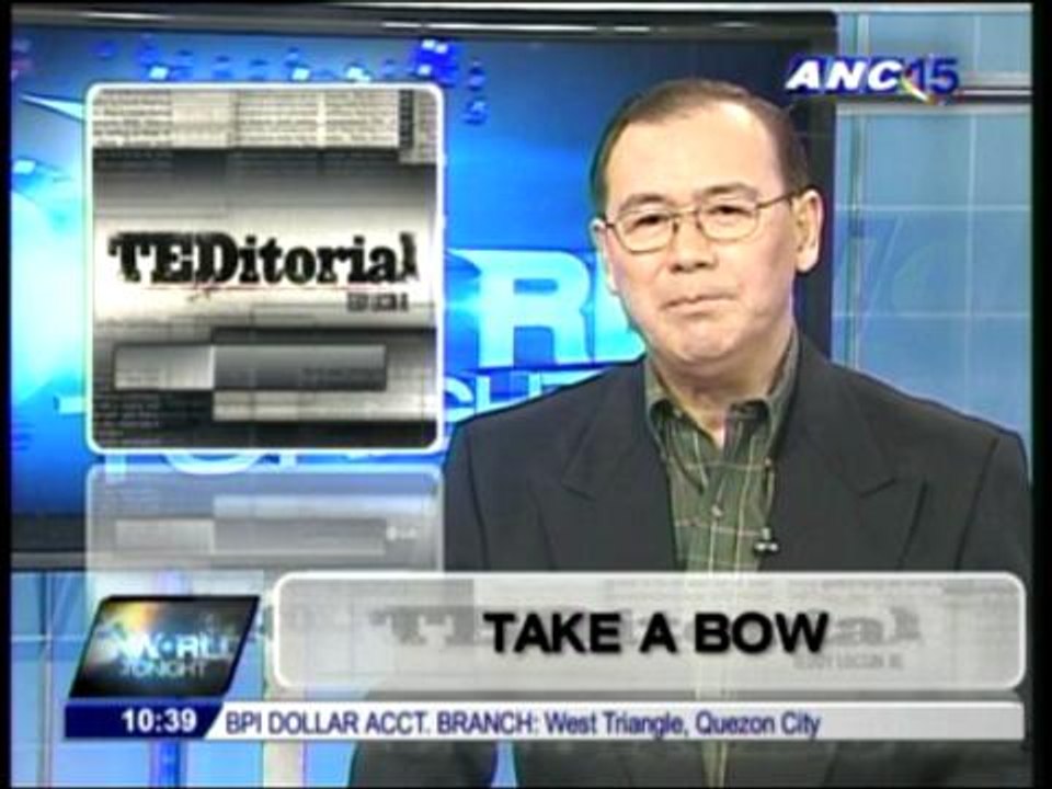 Teditorial: Take a bow