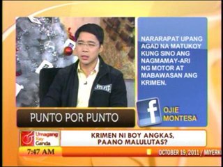 Punto por Punto: Krimen ni Boy Angkas, paano malulutas?
