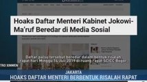 Hoaks Daftar Menteri Kabinet Jokowi Beredar