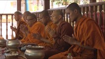 Thai monks wear robes made from recycled plastic to help the environment